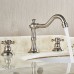 GGStudy Two Handles 3 Holes 8-16 inch Widespread Bathroom Sink Faucet Brushed Nickel - B07DM3G4HW